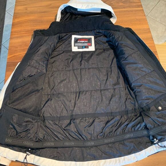 Karbon womens' winter jacket, Sz 8, EUC, white, blk, ski, board, outdoor sports - Picture 5 of 15